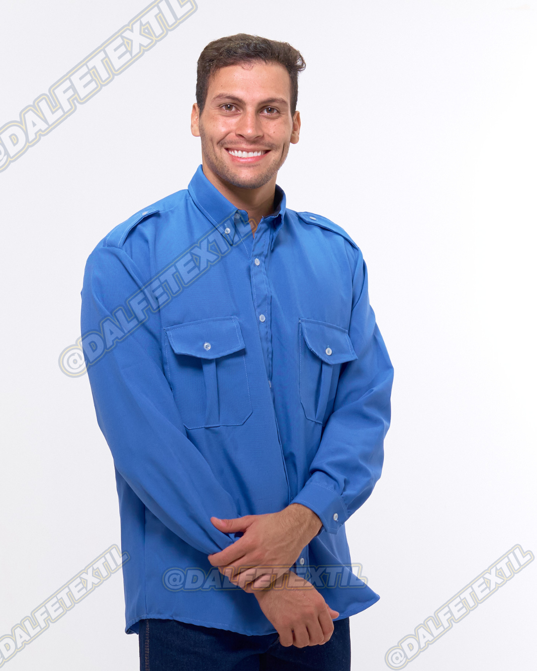 Camisa Microfibra Poliéster Tipo Columbia Manga Larga Caballero