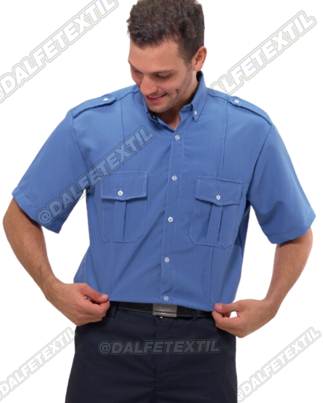 Camisa Tipo Vigilante Manga Corta 